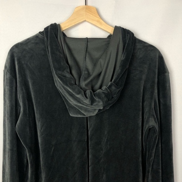 Boutique LaJu Los Angeles Gray Velour Track Suit Pullover Hoodie S - Picture 7 of 10